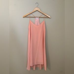 Club Monaco Pink 100% Silk Racerback Flowy Slip Dress